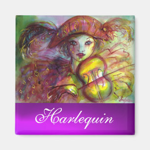 HARLEQUIN lila Amethyst Magnet