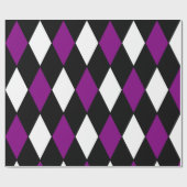 Harlequin lila Clownzirkus Geschenkpapier (Flach)