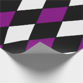 Harlequin lila Clownzirkus Geschenkpapier (Ecke)