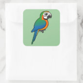 Harlequin Macaw Quadratischer Aufkleber (Tasche)