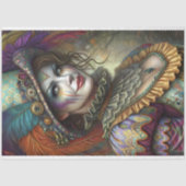 Harlequin Masquerade Clown Decoupage Seidenpapier (Vorderseite)