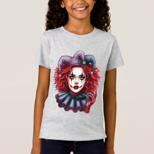 Harlequin mit schwarzer Feder T-Shirt (Vorderseite)
