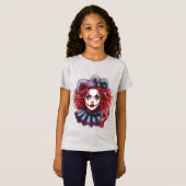 Harlequin mit schwarzer Feder T-Shirt (Vorne ganz)