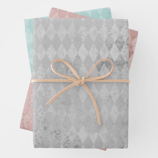 Harlequin-Muster Geschenkpapier Set (Beispiel)