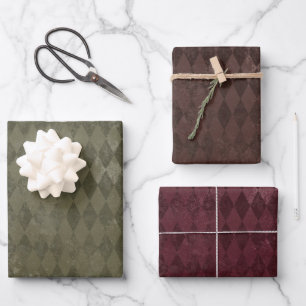 Harlequin-Muster Geschenkpapier Set