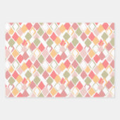 Harlequin Muster in Popkeln Sommerfarben Geschenkpapier Set (Vorderseite 3)