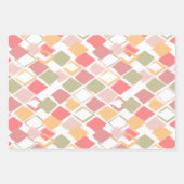 Harlequin Muster in Popkeln Sommerfarben Geschenkpapier Set (Vorderseite 2)