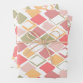 Harlequin Muster in Popkeln Sommerfarben Geschenkpapier Set (Beispiel)