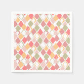 Harlequin Muster in Popkeln Sommerfarben Serviette (Vorderseite)