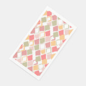 Harlequin Muster in Popkeln Sommerfarben Serviette (Ecke)