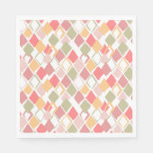 Harlequin Muster in Popkeln Sommerfarben Serviette (Vorderseite)