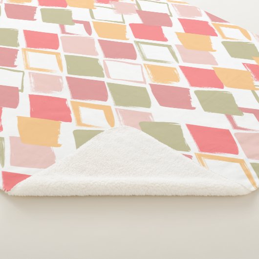 Harlequin Muster in Popkeln Sommerfarben Sherpadecke (3/4)