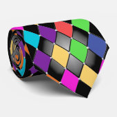 Harlequin Muster Krawatte 1 über Krawatte (Gerollt)