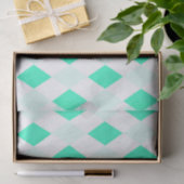 Harlequin-Muster Mint Green White Cool Trendy Seidenpapier (Geschenk)