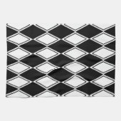 Harlequin Muster Schwarz-Weiß Küchentuch (Horizontal)