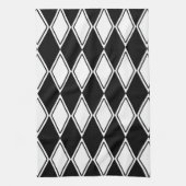 Harlequin Muster Schwarz-Weiß Küchentuch (Vertikal)