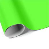 Harlequin Neon Green Solid Color Geschenkpapier (Rolleneckpunkt)