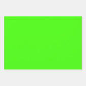 Harlequin Neon Green Solid Color Geschenkpapier Set (Vorderseite 2)