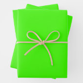 Harlequin Neon Green Solid Color Geschenkpapier Set (Beispiel)