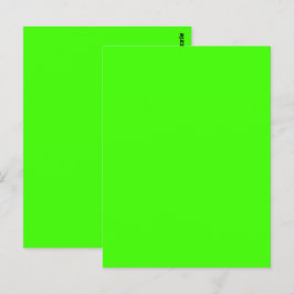 Harlequin Neon Green Solid Color Postkarte