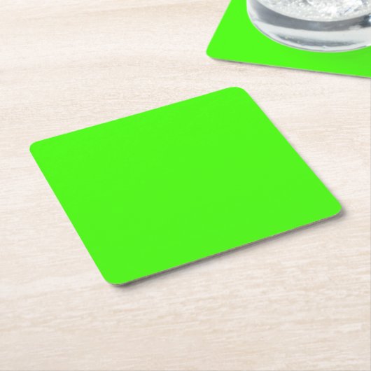 Harlequin Neon Green Solid Color Rechteckiger Pappuntersetzer (angewinkelt)
