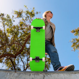 Harlequin Neon Green Solid Color Skateboard