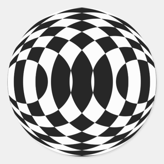 Harlequin Op-Art (Stickers) Runder Aufkleber (Vorderseite)