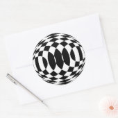 Harlequin Op-Art (Stickers) Runder Aufkleber (Umschlag)