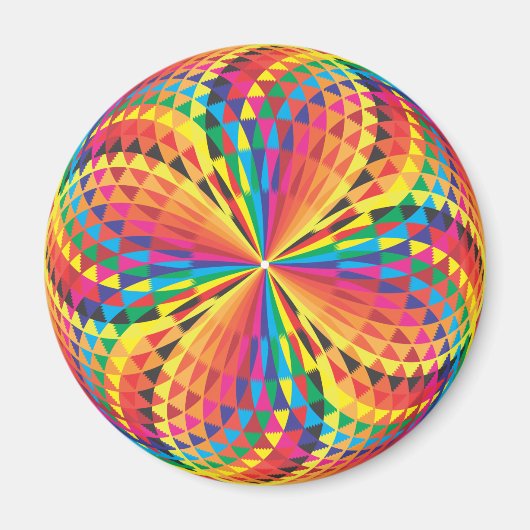 Harlequin, optische Täuschung Magnet (Vorne)