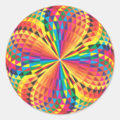 Harlequin, optische Täuschung Runder Aufkleber (Vorderseite)