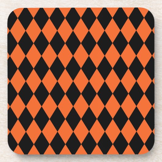 Harlequin Orange und Black Untersetzer (Vorderseite)