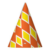 Harlequin Orange Yellow Fall Halloween Partyhütchen (Links)