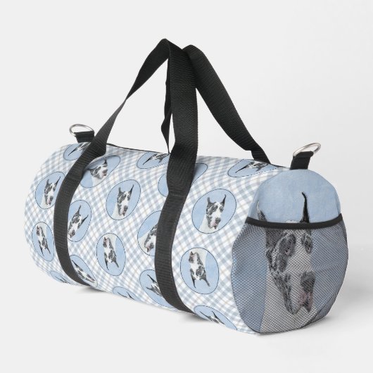 Harlequin Original Dog Art Duffle Bag (Rechte Ecke)