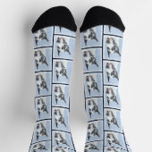 Harlequin Original Dog Art Socken (Oben)
