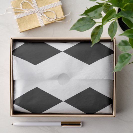 Harlequin-Papiere - schwarz-weiß Seidenpapier (Geschenk)