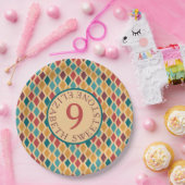 Harlequin Pattern Pappteller (Party)