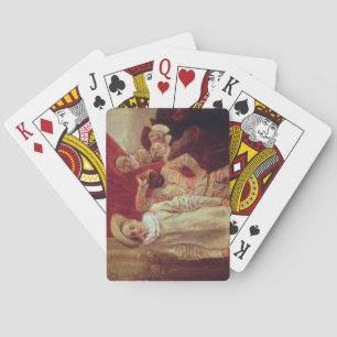 Harlequin, Pierrot and Scapin, Actors from the Com Spielkarten