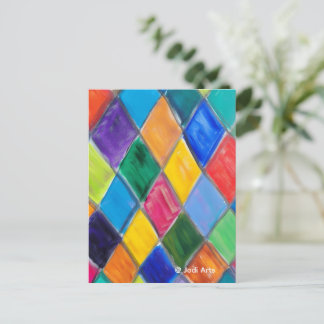 Harlequin-Postkarte Feiertagspostkarte