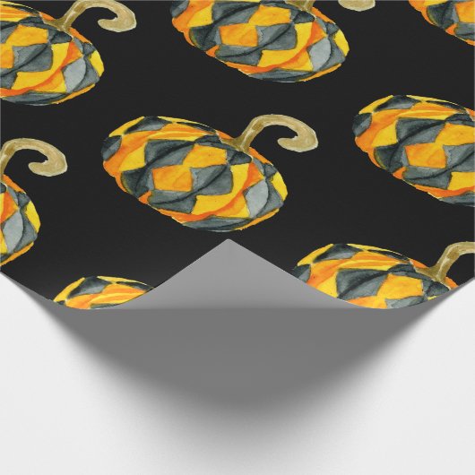 Harlequin Pumpkin Pattern Geschenkpapier (Ecke)