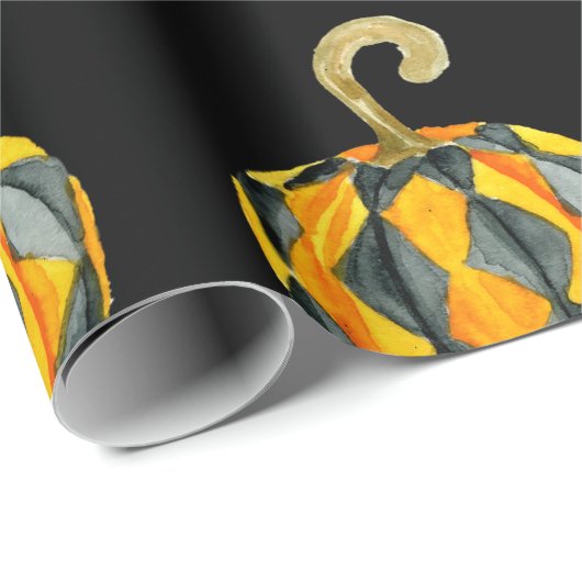 Harlequin Pumpkin Pattern Geschenkpapier (Rolleneckpunkt)