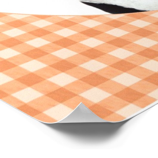 Harlequin Pup Peach Poster (Ecke)