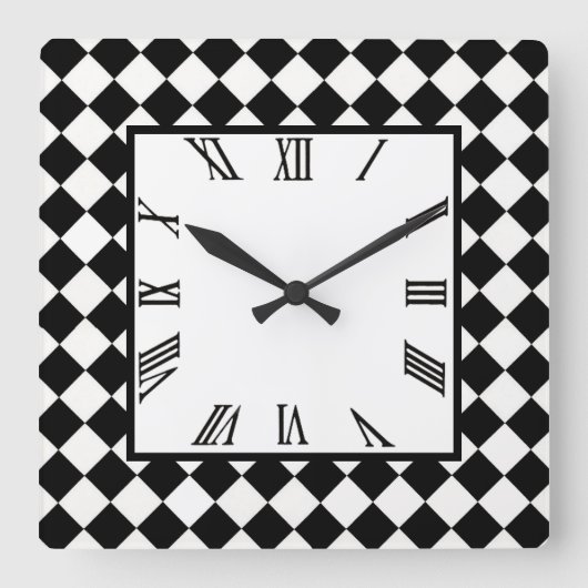 Harlequin Quadratische Wanduhr (Vorderseite)