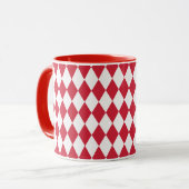 Harlequin Red und White Tasse (Vorderseite Links)