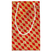 Harlequin Red Vintag Kleine Geschenktüte (Rückseite)