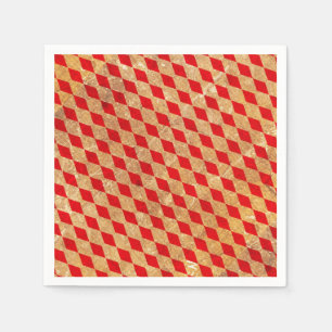 Harlequin Red Vintag Serviette