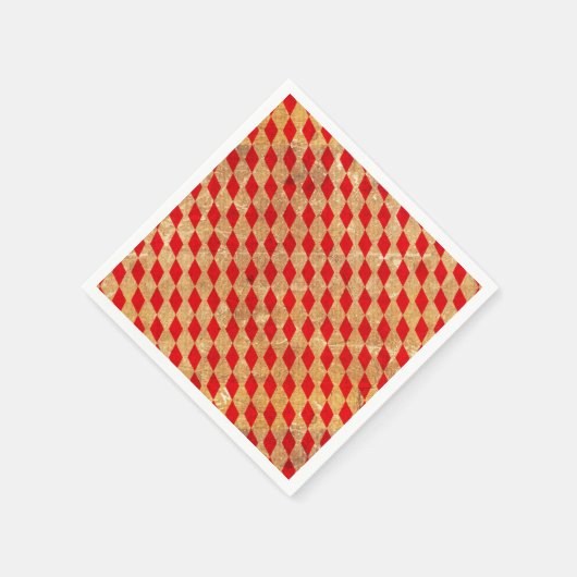 Harlequin Red Vintag Serviette (Ecke)