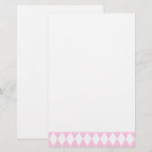 Harlequin Rosa und Weiß Briefpapier (Vorne/Hinten)