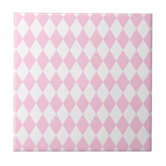 Harlequin Rosa und Weiß Fliese (Vorderseite)