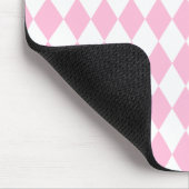 Harlequin Rosa und Weiß Mousepad (Ecke)