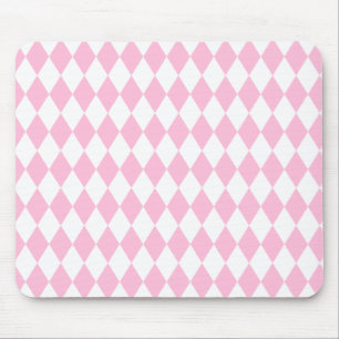 Harlequin Rosa und Weiß Mousepad